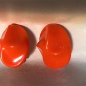 Vintage Orange Bakelite/Plastic  Earrings